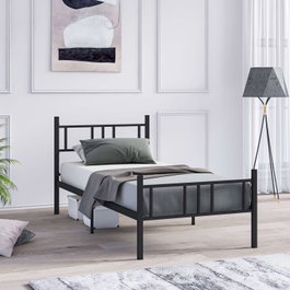 Hanah Home Akın Cama Individual Negra 90x200